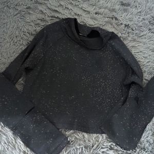 Oiselle Reflective Mock Crop Top